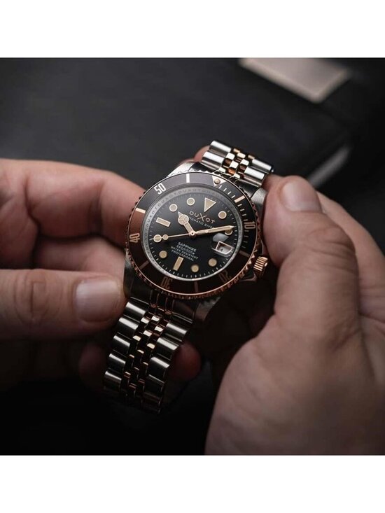 NWT Duxot Atlantica Diver Black Dial Men\'s Watch